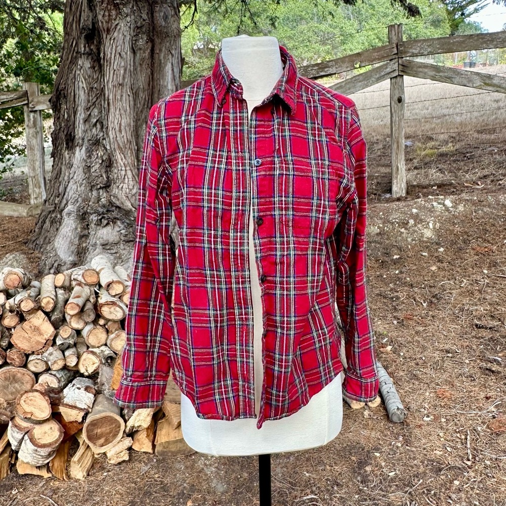 Classic LL Bean Women’s Red Flannel Shirt - XS